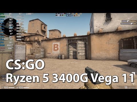 AMD Ryzen 5 3400G Review - CS:GO - Gameplay Benchmark