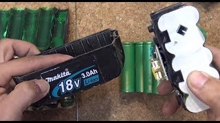 DIY: Salvage high discharge 18650 cells from Makita tool battery for free