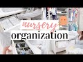 ORGANIZING THE NURSERY 👶🏼 | DECLUTTER + ORGANIZE THIS GIANT MESS WITH ME!