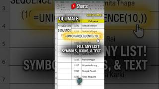 Excel Tips & Tricks | How to Use Auto Number Function in Excel #excel #shorts #tricks #viralshorts