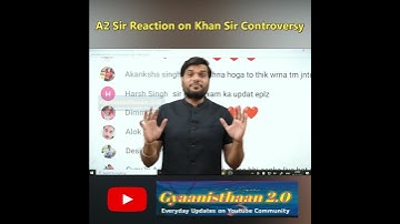 Khan Sir Controversy पर क्या बोल दिया A2 Sir ने 😥 #KhanSir #A2sir #khansir#A2 #Arvindarora #shorts 👆