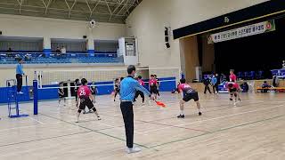 제1회 단양도담삼봉배 스포츠클럽 배구대회 클럽1부 예선 1경기 2세트 (JSVC vs 충주파랑새B)
