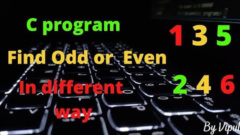 C Programming  Program to Check Even  and ODD number || odd and even no kese find kare in Hindi