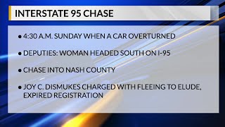 Woman charged after I-95 chase, Halifax County Sheriff's Office says