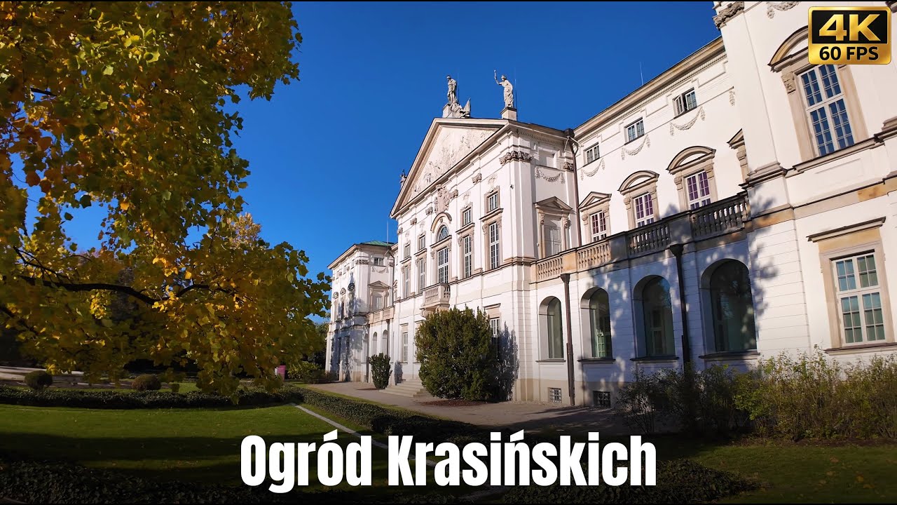 Ogród Krasinskich, Miodowa Street and Mariensztat - Śródmieście, Warsaw | Silent Walking Tour [4K]