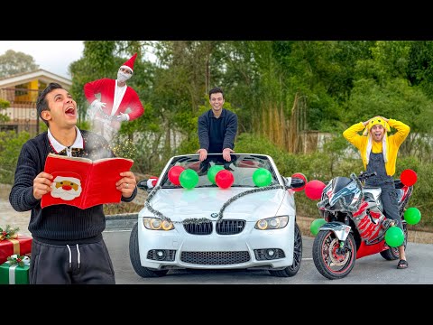 بابا نويل جابلي عربيه احلامي وجاب لاخويا مكنه سباق الكتاب السحري السلسيلي 