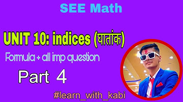 class 10 math unit 10 | indices  exponential equation all type of imp questions | new syllabus 2080