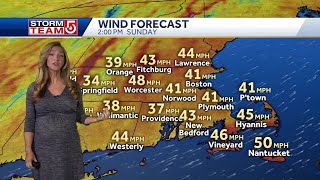 Video: Gusty winds will make temperatures feel about 10 degrees colder