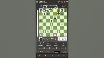 Queen trapped #chess #chessgame #chesscom #chessmaster #chesstactics