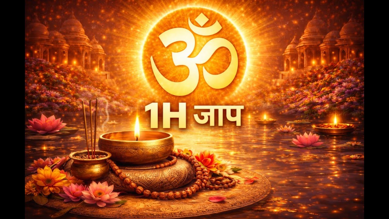 ॐ मंत्र 1 घंटा जाप | Om Mantra 1 Hour Chanting | Deep Meditation & Peace