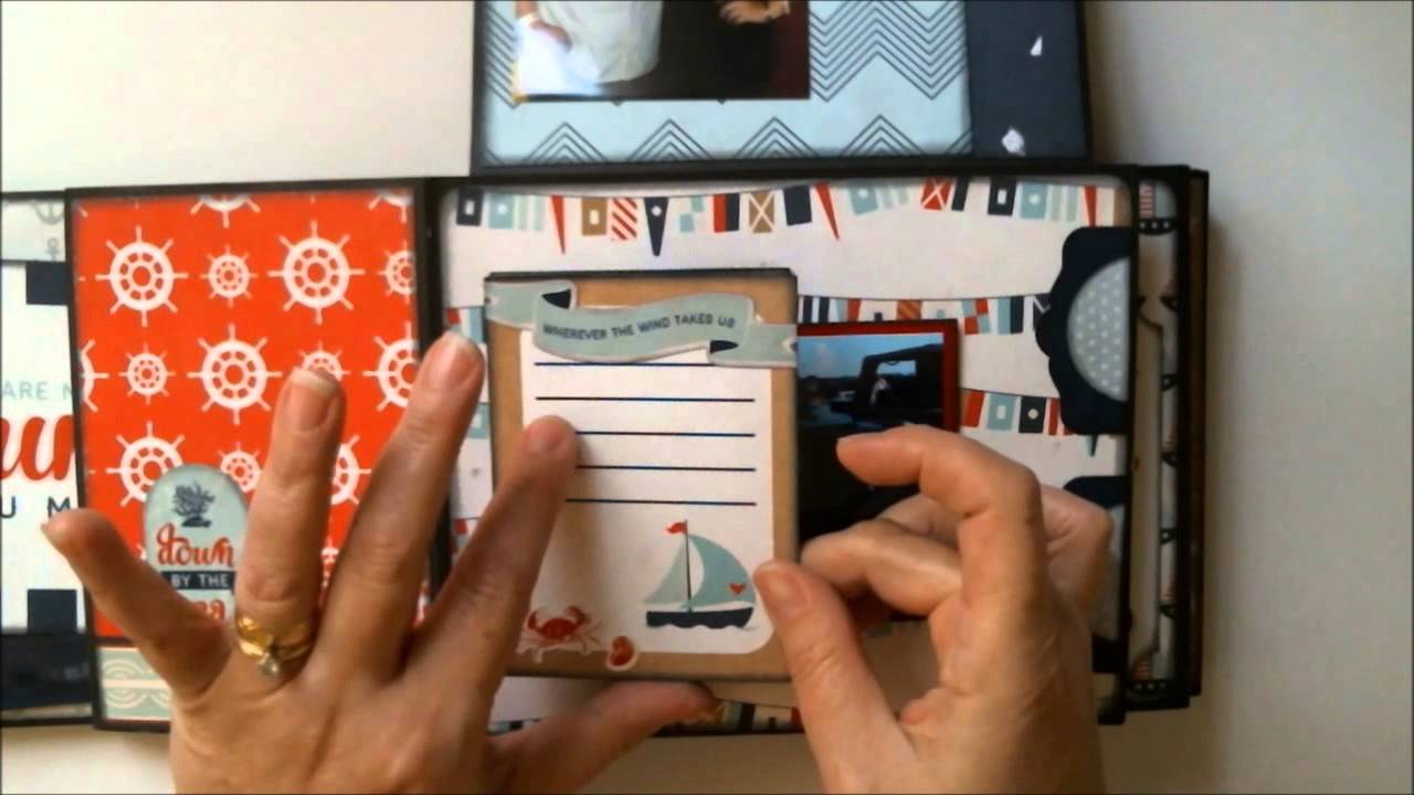 Nautical Mini Folio Album paper mache