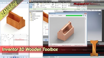 Inventor Tutorial 3D Modeling Wooden Toolbox Practice Exercise 6
