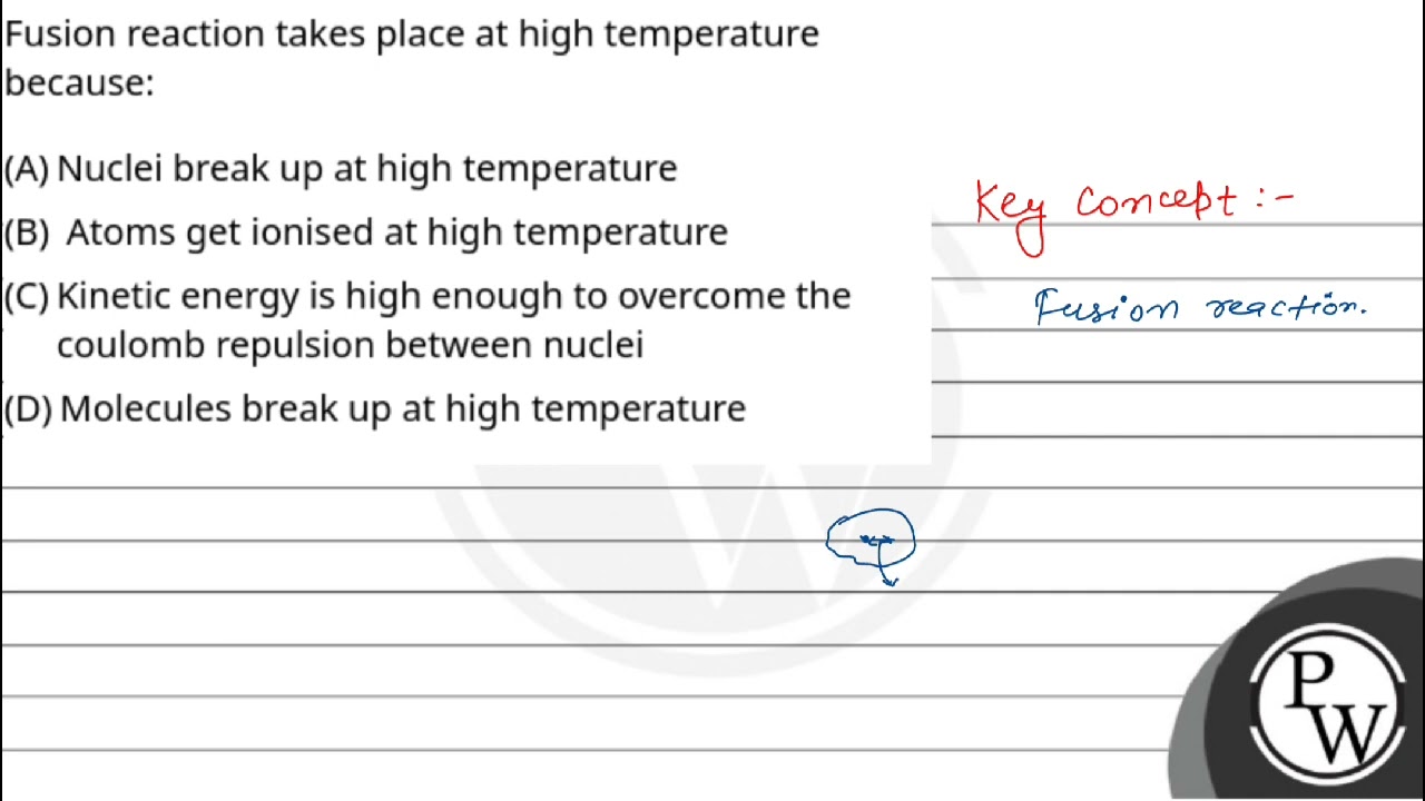 Fusion reaction takes place at high temperature because:....