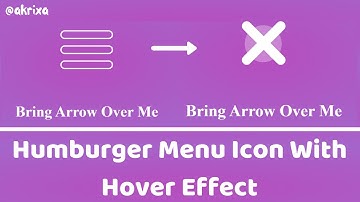 Hamburger Menu Icon with Hover Effect Using Only HTML CSS