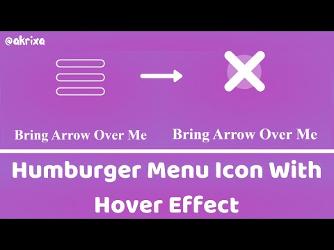 Hamburger Menu Icon with Hover Effect Using Only HTML CSS
