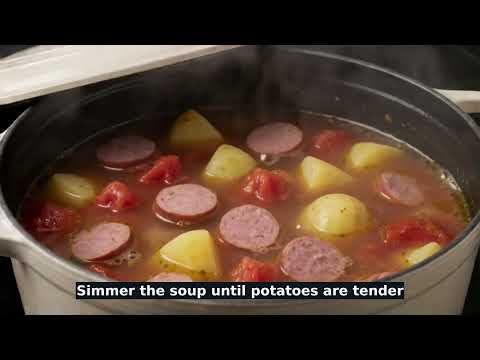Zesty Italian Sausage and Tomato-Potato Soup recipe video thumbnail