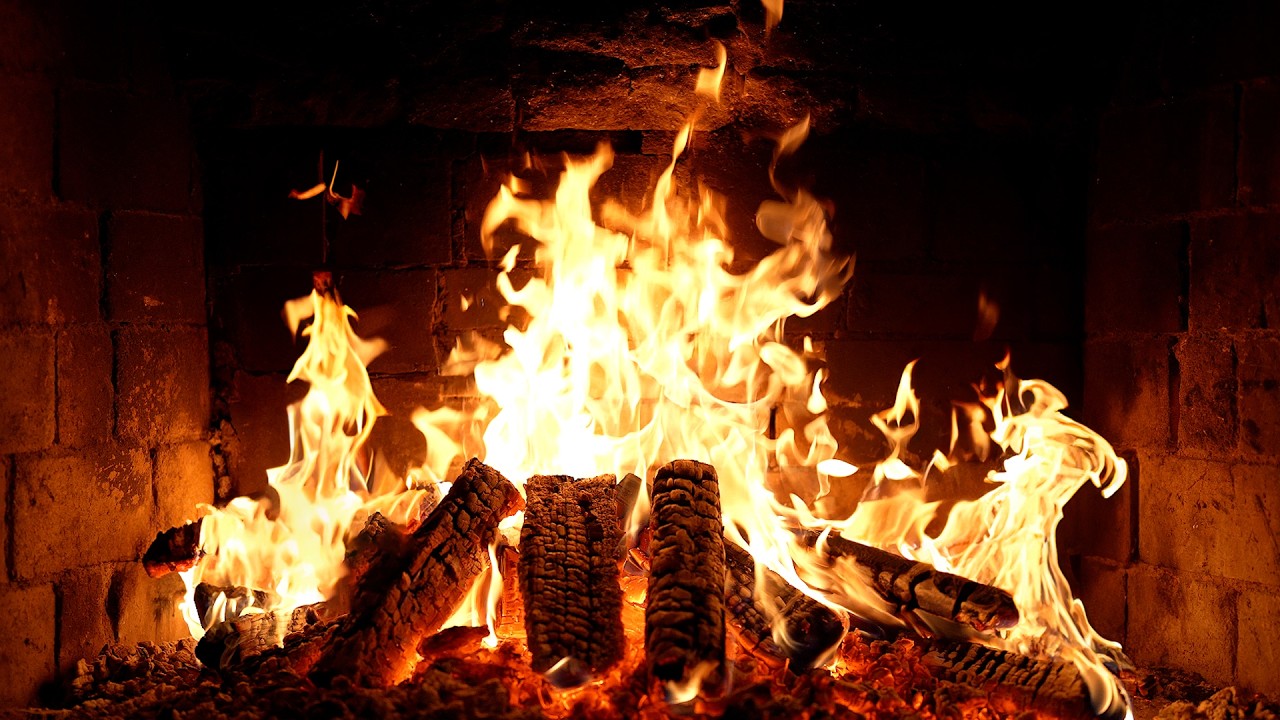 🔥 Cozy Fireplace 4K. Fireplace with Crackling Fire Sounds. Fireplace 4K UHD