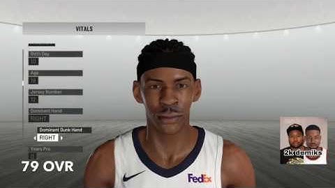 Best Ja Morant (Create-A-Player) in NBA 2K19 -how to-