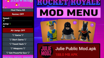 New 2025 Rocket Royale Mod Menu Look 💖 Julie Modz 2.3.7 - 💯% Working Hacks! Works On Android 5 - 12.