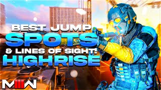 BEST JUMP SPOTS + LINES OF SIGHT ON HIGHRISE MW3 RANKED PLAY