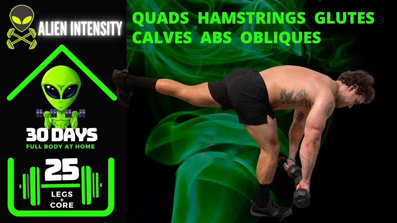 Home Leg and Core Dumbbell Workout 30 Days of Full Body Training At