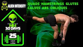 Home Leg and Core Dumbbell Workout | 30 Days of Full Body Training At Home With Dumbbells - Day 25 screenshot 2