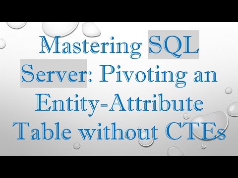 Mastering SQL Server: Pivoting an Entity-Attribute Table without CTEs