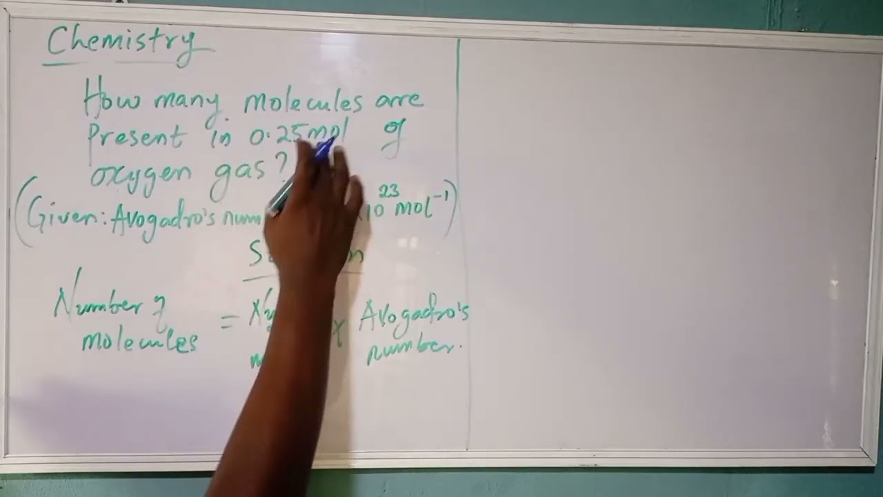 How to calculate the number of molecules using Avogadro's number 6.0x10²³mol⁻¹