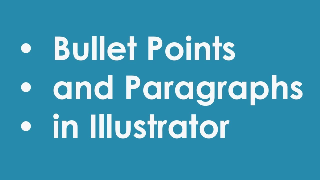 How to Make Bullet Points in Illustrator