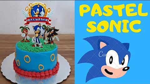Cumpleanos Torta De Sonic Con Crema Cuadrada Cumpleanos Torta De Sonic Con Crema Cuadrada