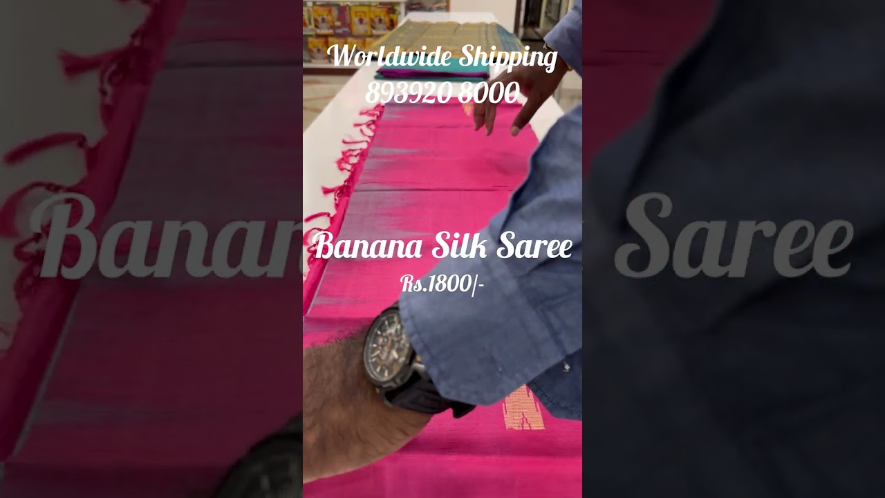 "Unveiling the Stunning Banana Silk Saree: From Sumangali Silks! | Top Sarees You Need to See!"