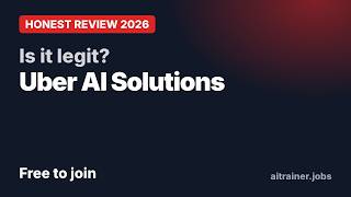 Is Uber AI Solutions Legit Uber AI Solutions Review, Pay & How to Join (2026)