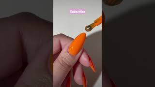 With beauty Orange nail polish💅#viralshort #ytshorts #trandingshort #nailpolish