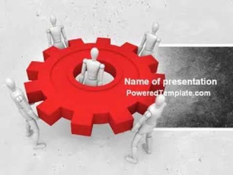 Working Gear PowerPoint Template by PoweredTemplate.com