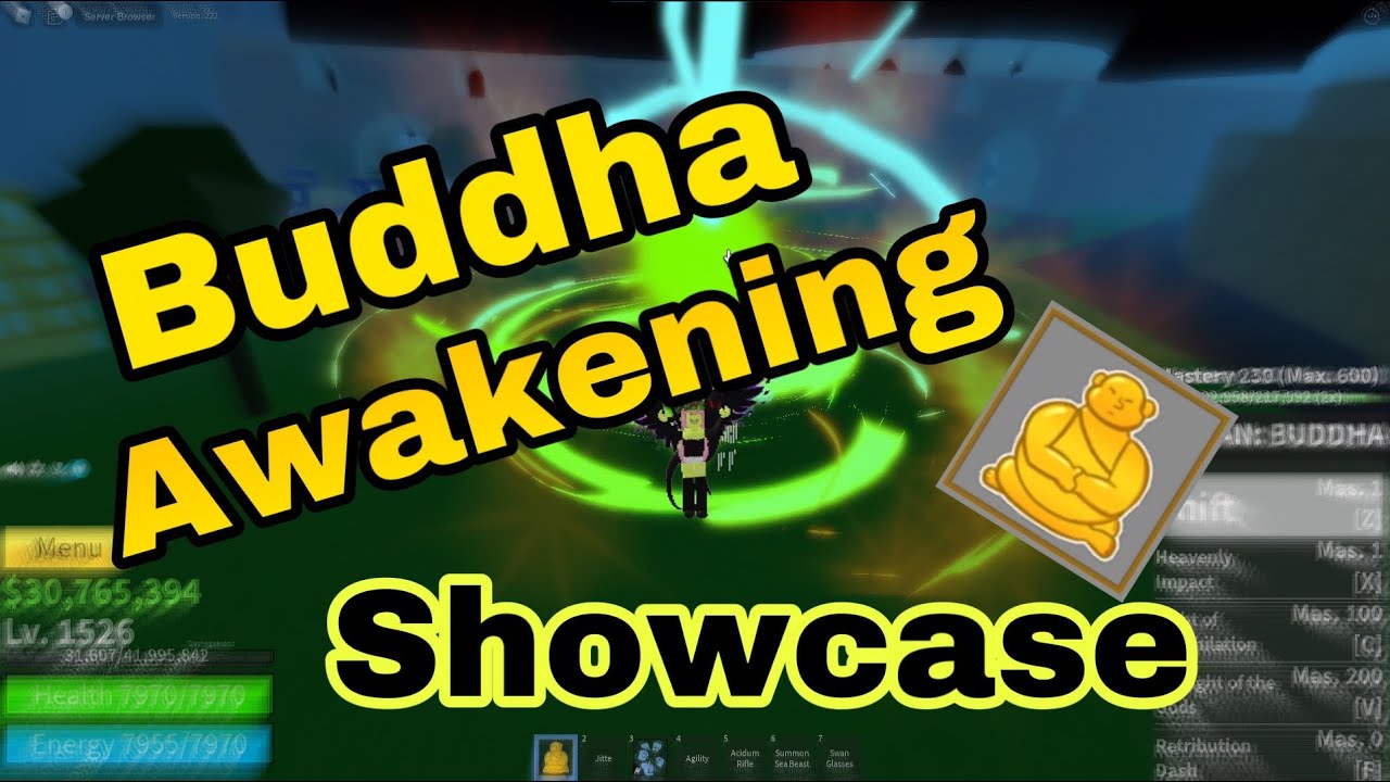 Buddha Awakening Showcase Roblox Blox fruits YouTube