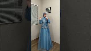 Try On Marsya Dress Warna Blue Dress Viral Brukat Dress Kondangan Dress Brukat Cantik
