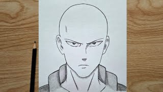 How To Draw Saitama From One Punch Man || Easy drawing for beginners || Easy drawings step by step screenshot 1