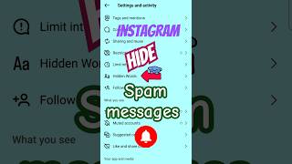 How to hide spam messages on instagram? #shortsfeed #shorts #spam