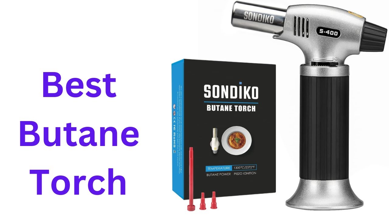 Butane Torch S400, Refillable Kitchen Torch Lighter, Creme Brulee