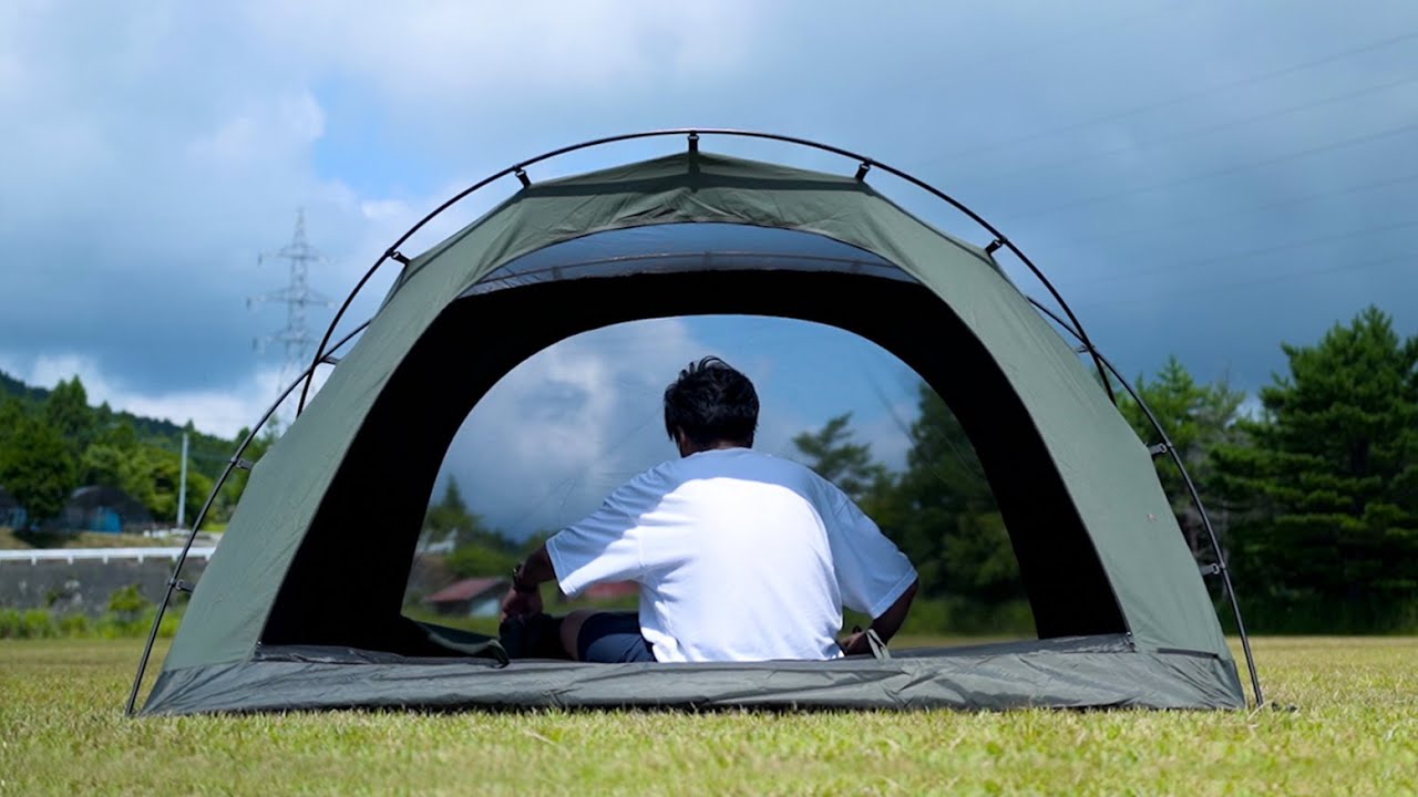 From Korea! Solo camping with a new tent - YouTube