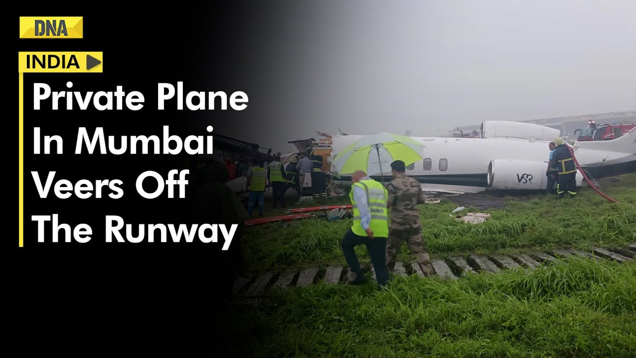 Watch: Private Plane With 8 People Onboard Veers Off The Runway In Mumbai