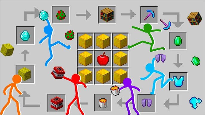 Stickman vs Minecraft Stickman ~ TNT TRAP for Red Stickman 