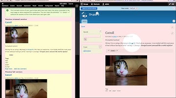 19. Comparing the content preview tool in Drupal 7 and Drupal 8