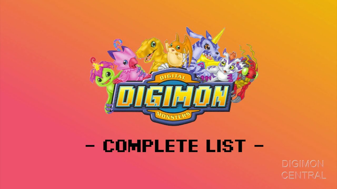 A Visual List of Digimon for my big Fan-Project, which I just