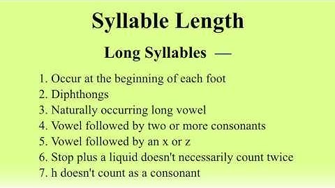 Dactylic Hexameter - the Longs and Shorts of Latin Meter