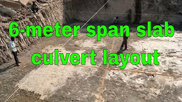 6-meter span slab culvert layout youtube video | How To make slab culvert in Hindi road construction
