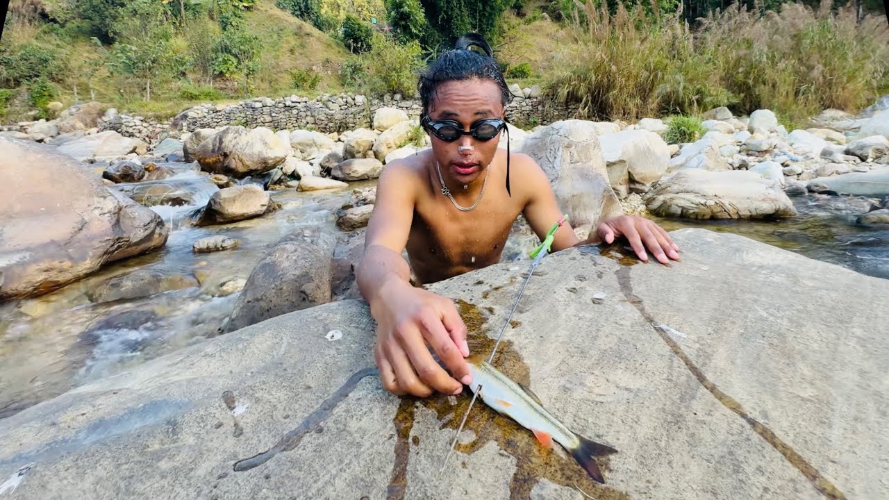 Spearfishing in Nepal | hunting in Nepal | Aadhikhola 