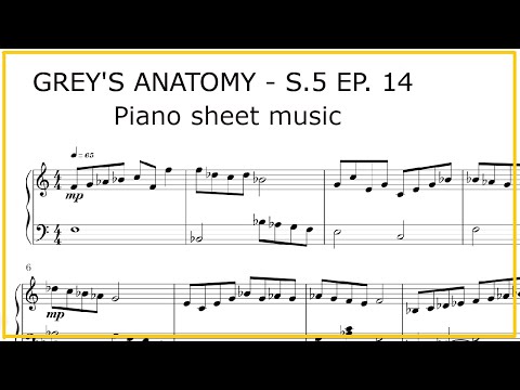 Greys Anatomy Season 5 Episode 14 Piano Piece Scores Youtube