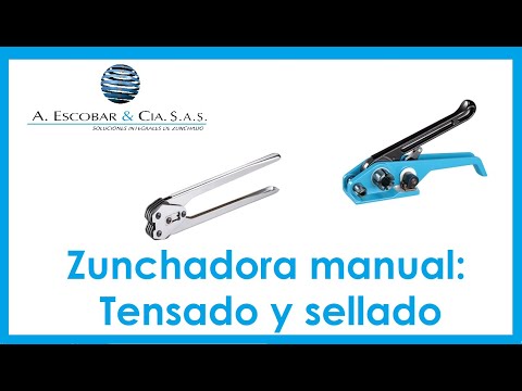 Zunchadora manual: Tensado y sellado