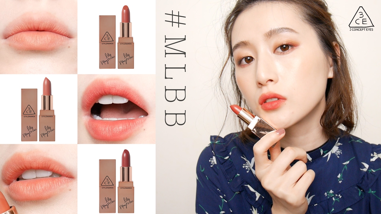 Mlbb 3ce X Lily Maymac 聯名霧面唇膏 3ce Lily Maymac Matte Lip Color Swatches Review Youtube